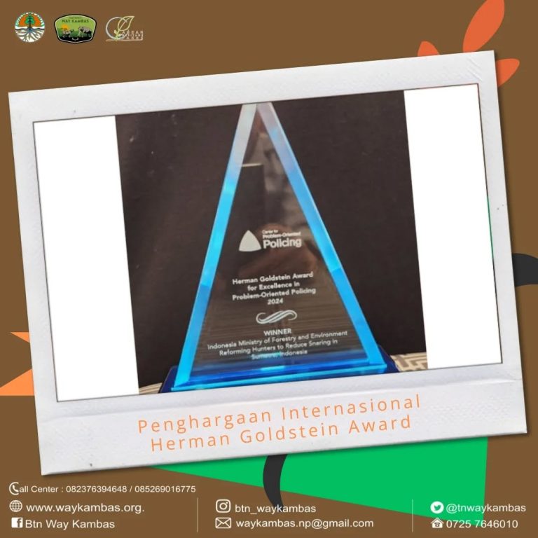Prestasi Internasional Taman Nasional Way Kambas Raih Herman Goldstein Award dalam Upaya Konservasi