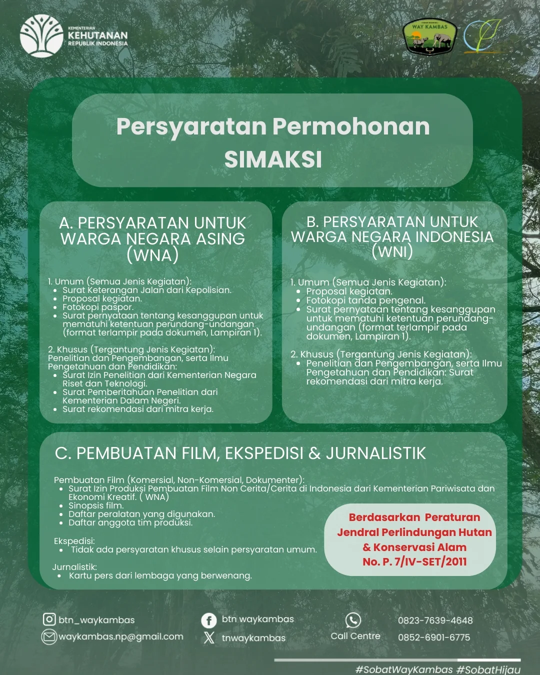 Mengenal SIMAKSI Prosedur dan Syarat Memasuki Kawasan Konservasi Way Kambas (2)
